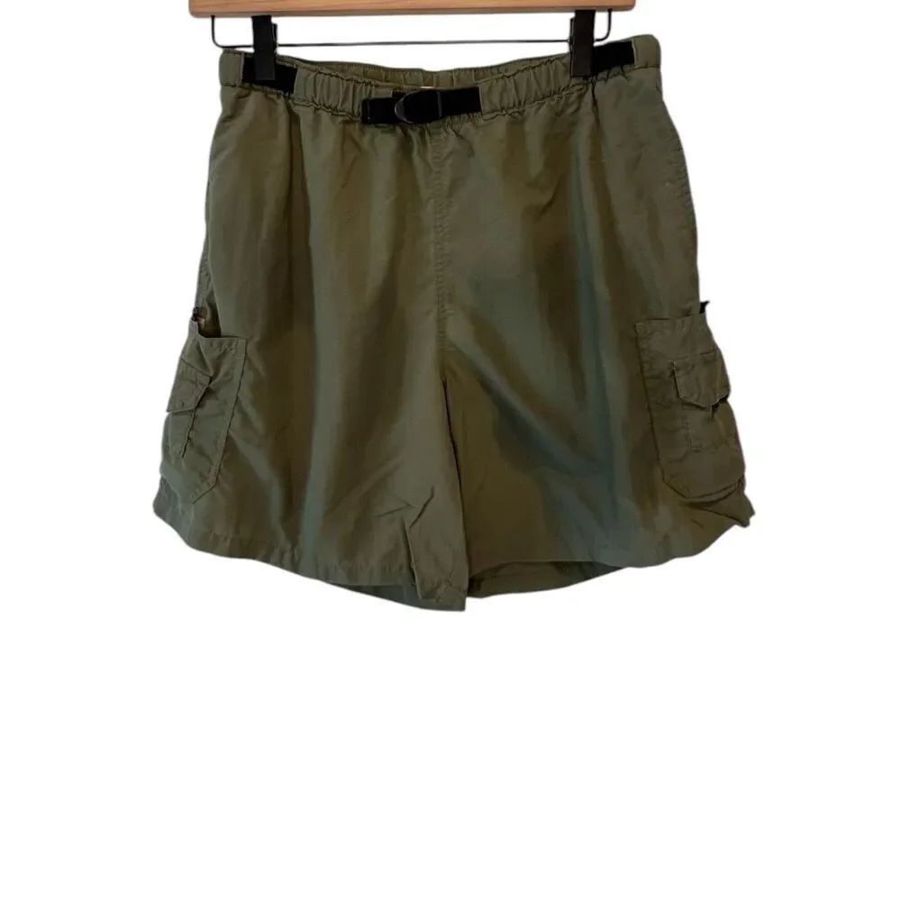 Columbia Mens Size XS Green 100% Nylon Cargo Hiking Shorts